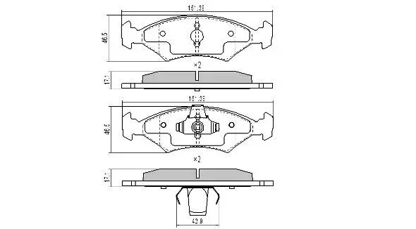 Handler.Part Brake pad set, disc brake FREMAX FBP0351 2