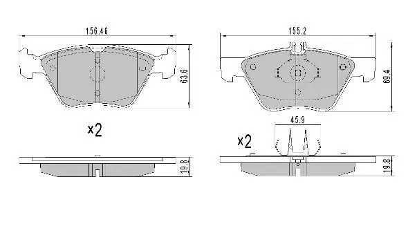 Handler.Part Brake pad set, disc brake FREMAX FBP1047 1