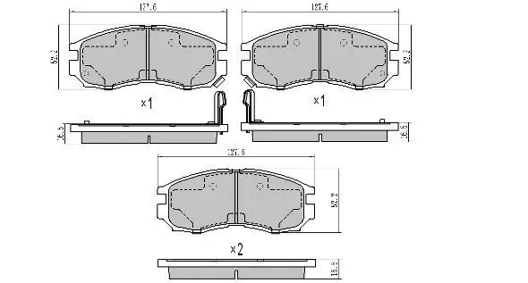 Handler.Part Brake pad set, disc brake FREMAX FBP1103 1