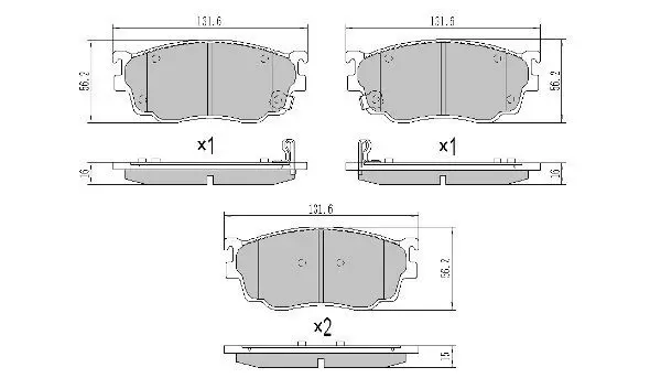 Handler.Part Brake pad set, disc brake FREMAX FBP1262 1