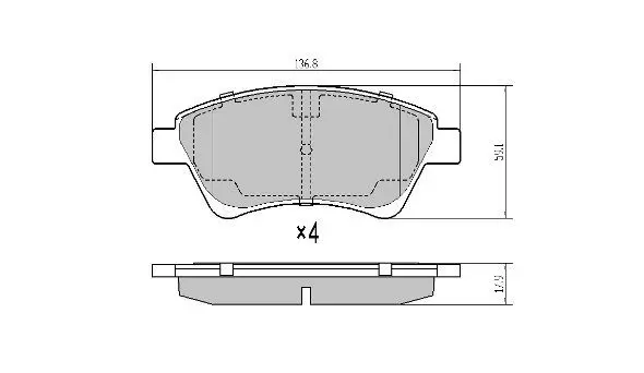 Handler.Part Brake pad set, disc brake FREMAX FBP1281 1