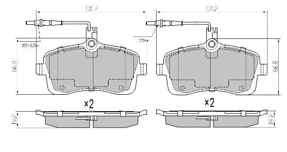 Handler.Part Brake pad set, disc brake FREMAX FBP1407 1