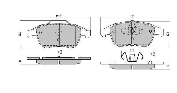 Handler.Part Brake pad set, disc brake FREMAX FBP1581 1