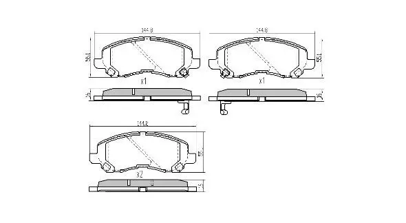 Handler.Part Brake pad set, disc brake FREMAX FBP1611 1