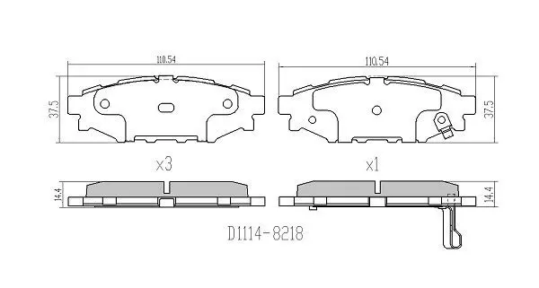 Handler.Part Brake pad set, disc brake FREMAX FBP1630 1