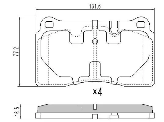 Handler.Part Brake pad set, disc brake FREMAX FBP1675 1