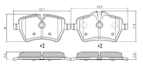 Handler.Part Brake pad set, disc brake FREMAX FBP1707 1