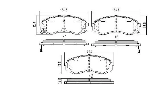 Handler.Part Brake pad set, disc brake FREMAX FBP1711 1