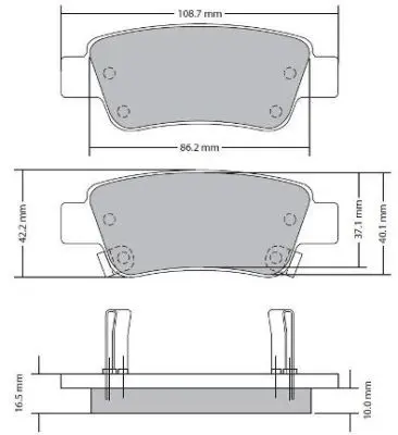 Handler.Part Brake pad set, disc brake FREMAX FBP1717 1