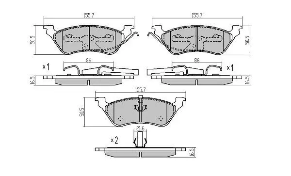 Handler.Part Brake pad set, disc brake FREMAX FBP1731 1