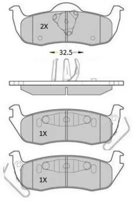 Handler.Part Brake pad set, disc brake FREMAX FBP1808 1