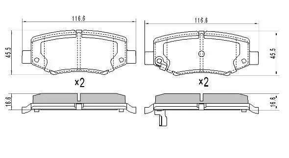 Handler.Part Brake pad set, disc brake FREMAX FBP1825 1