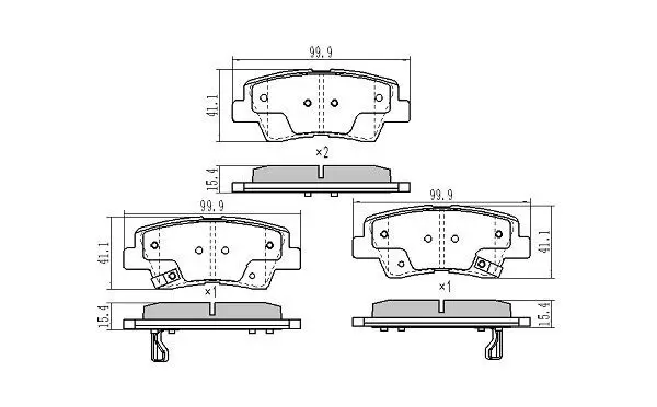 Handler.Part Brake pad set, disc brake FREMAX FBP1846 1