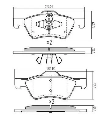 Handler.Part Brake pad set, disc brake FREMAX FBP1862 1