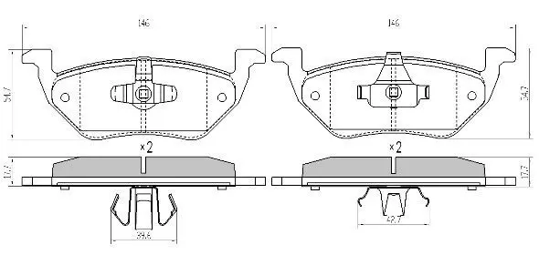 Handler.Part Brake pad set, disc brake FREMAX FBP1863 1