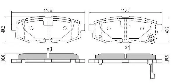 Handler.Part Brake pad set, disc brake FREMAX FBP1886 1