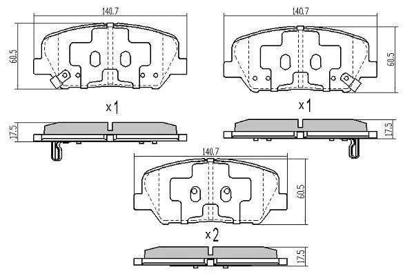 Handler.Part Brake pad set, disc brake FREMAX FBP1887 1