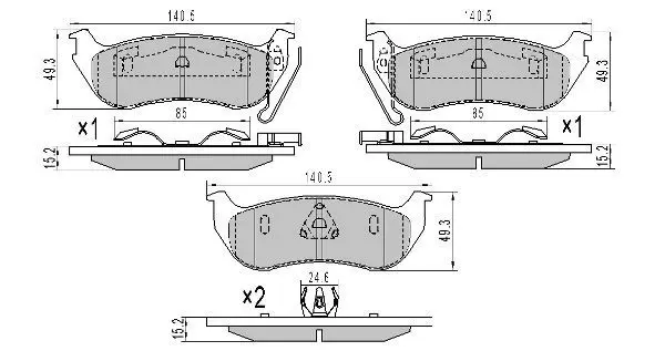 Handler.Part Brake pad set, disc brake FREMAX FBP1905 1