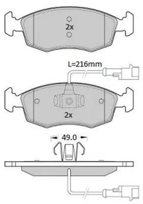 Handler.Part Brake pad set, disc brake FREMAX FBP1943 1