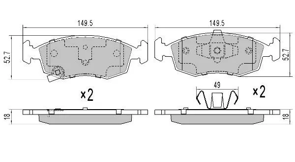 Handler.Part Brake pad set, disc brake FREMAX FBP1948 1