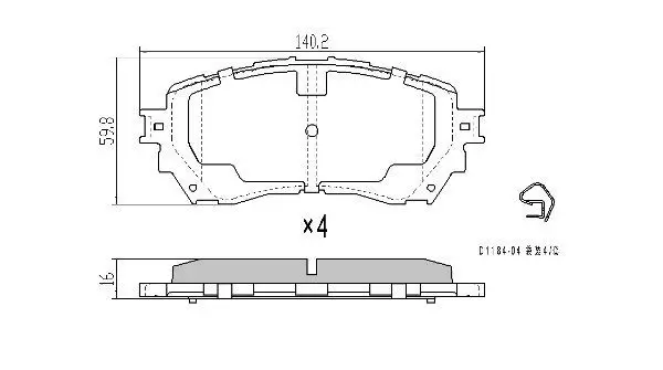 Handler.Part Brake pad set, disc brake FREMAX FBP1953 1