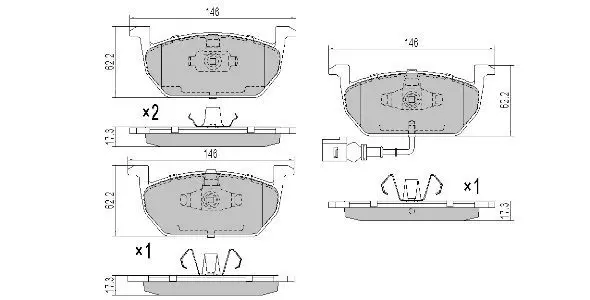 Handler.Part Brake pad set, disc brake FREMAX FBP1969 1