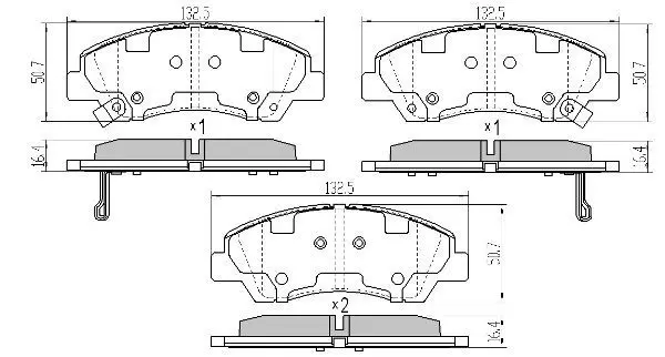 Handler.Part Brake pad set, disc brake FREMAX FBP1970 1