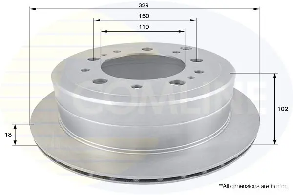 Handler.Part Brake disc COMLINE ADC0183V 1