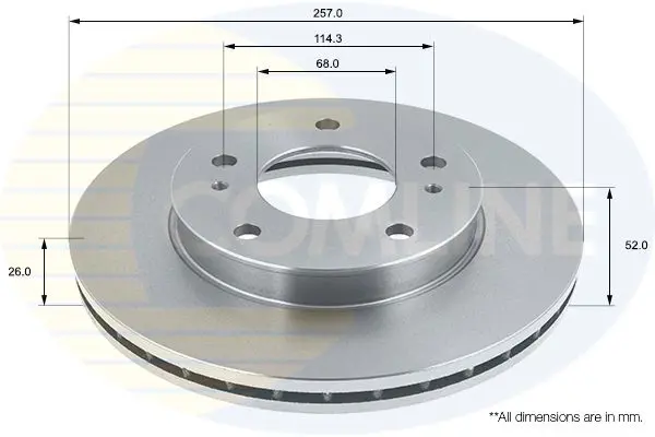 Handler.Part Brake disc COMLINE ADC0228V 1