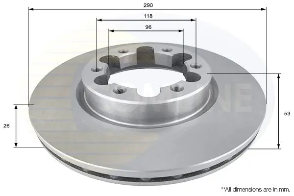 Handler.Part Brake disc COMLINE ADC0285V 1