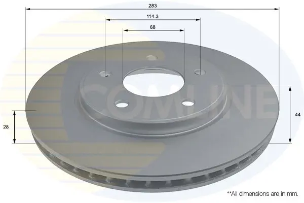 Handler.Part Brake disc COMLINE ADC0296V 1