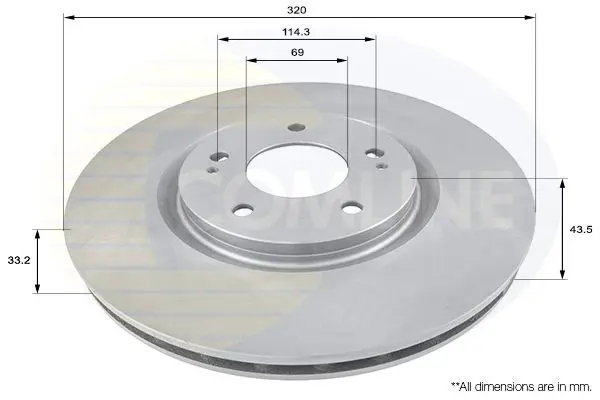 Handler.Part Brake disc COMLINE ADC0357V 1