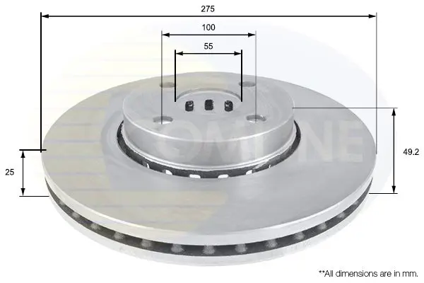 Handler.Part Brake disc COMLINE ADC01118V 1