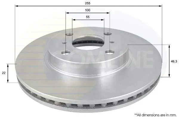 Handler.Part Brake disc COMLINE ADC01126V 1