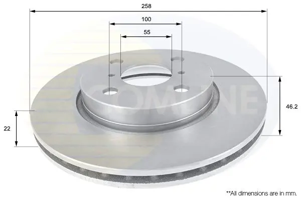 Handler.Part Brake disc COMLINE ADC01133V 1