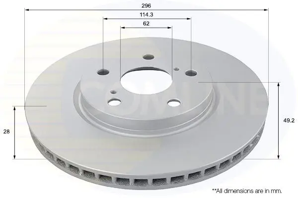 Handler.Part Brake disc COMLINE ADC01138V 1