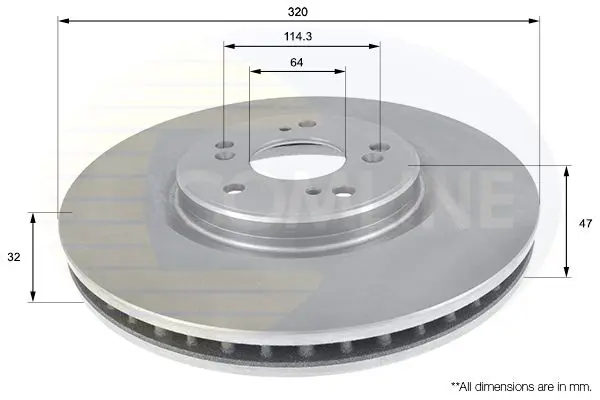 Handler.Part Brake disc COMLINE ADC0566V 1