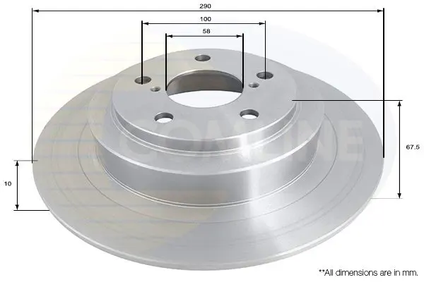 Handler.Part Brake disc COMLINE ADC0817 1