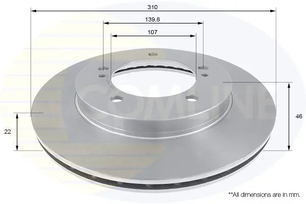 Handler.Part Brake disc COMLINE ADC0909V 1