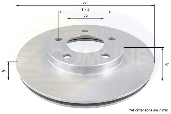 Handler.Part Brake disc COMLINE ADC0442V 1