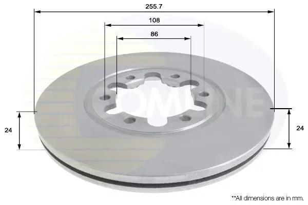 Handler.Part Brake disc COMLINE ADC0452V 1