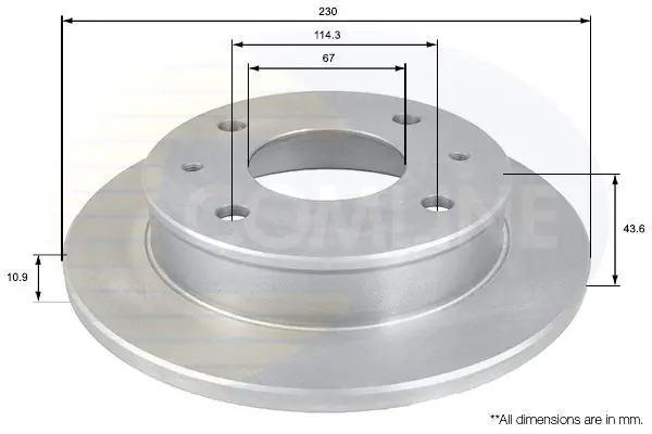 Handler.Part Brake disc COMLINE ADC1019 1