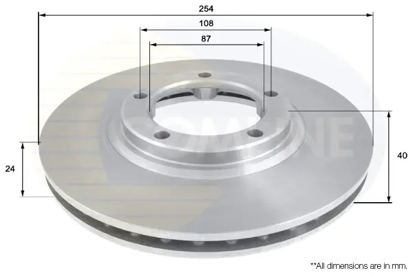 Handler.Part Brake disc COMLINE ADC1040V 1