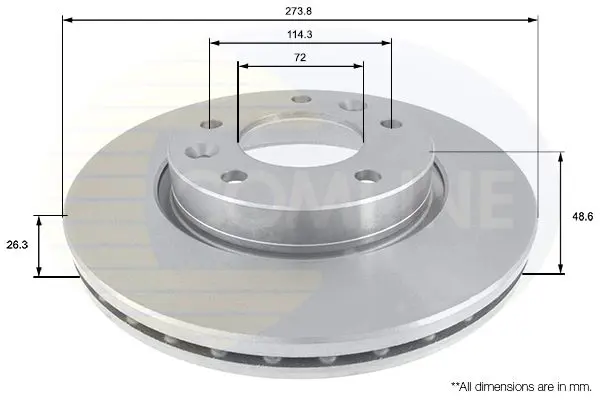 Handler.Part Brake disc COMLINE ADC1076V 1