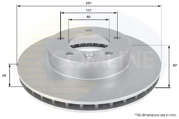 Handler.Part Brake disc COMLINE ADC1222V 1