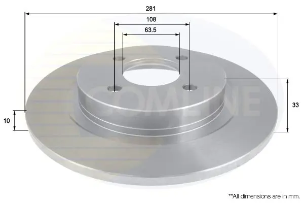 Handler.Part Brake disc COMLINE ADC1224 1