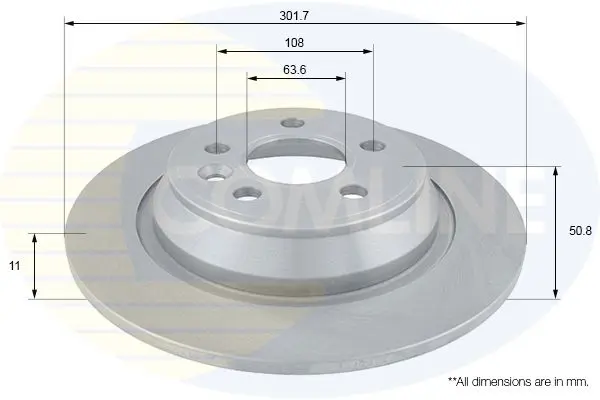 Handler.Part Brake disc COMLINE ADC1240 1