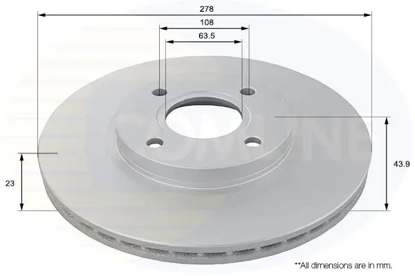 Handler.Part Brake disc COMLINE ADC1260V 1