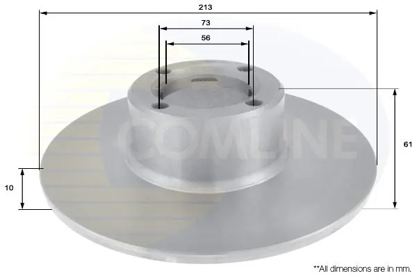 Handler.Part Brake disc COMLINE ADC1304 1