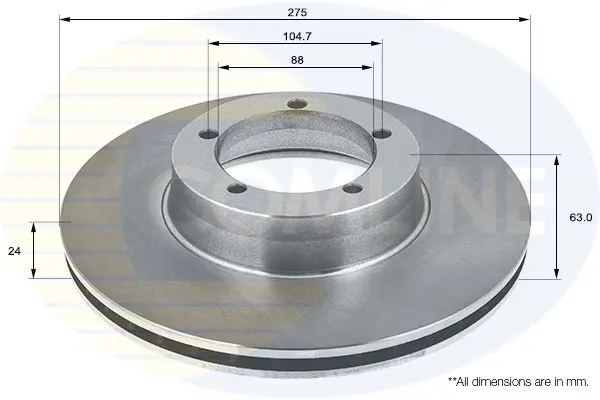 Handler.Part Brake disc COMLINE ADC1329V 1